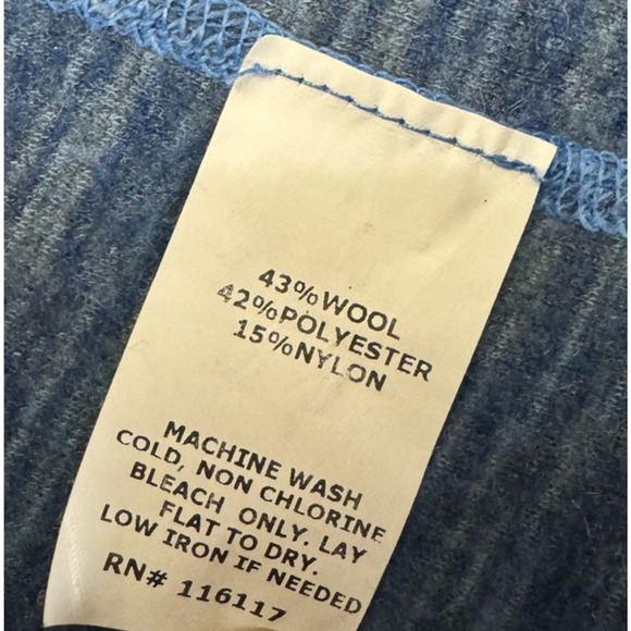 Overland Hadley Italian Wool-Blend Fleece Jacket Gray Blue Size L - Picture 6 of 9